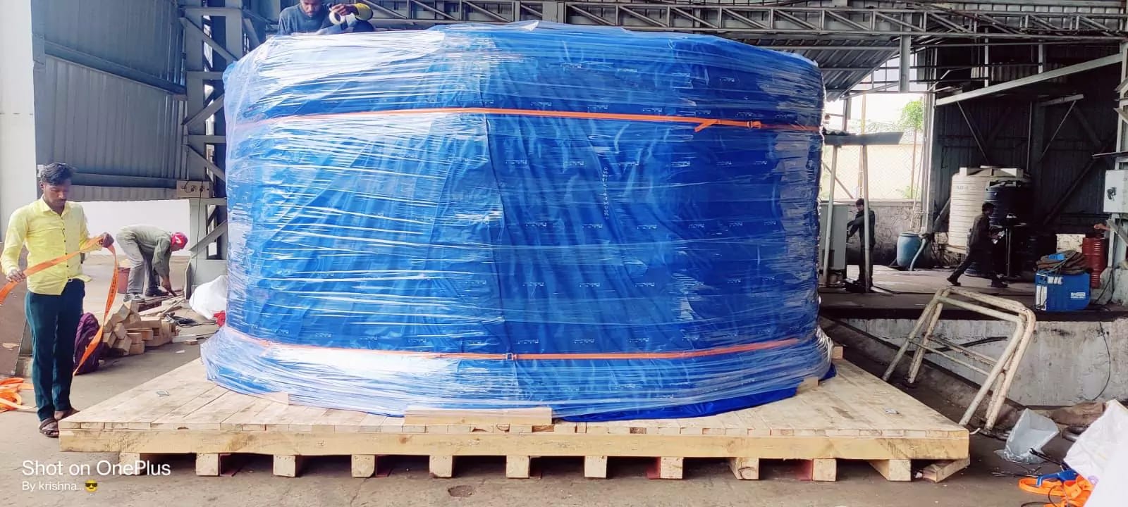 Wooden Box with Blue Cover
